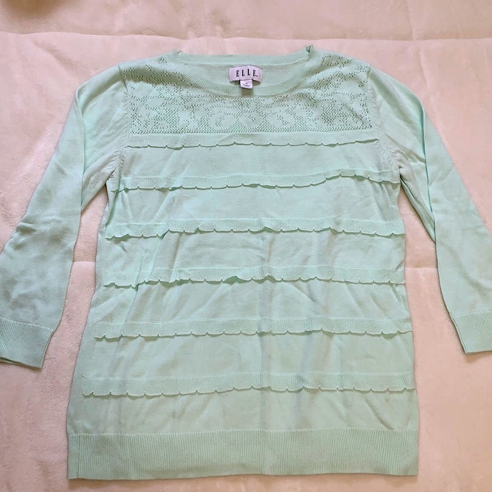 Mint Green 3/4 sleeve sweater